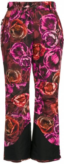Ulla Popken Hyprar Rose Print Fully Lined Ski Pants Orange - Női Farmer & Nadrágok Nagy Méretekben – Plus Size - 