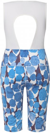 Ulla Popken Abstract Print Padded Cycling Shorts With Suspenders White - Női Farmer & Nadrágok Nagy Méretekben – Plus Size - 