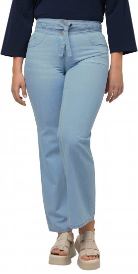 Ulla Popken Soft Denim Wide Leg Jeans Blue Denim - Női Farmer & Nadrágok Nagy Méretekben – Plus Size - 