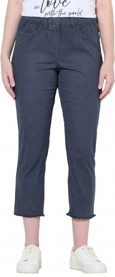 Ulla Popken Stretch Blend Bengaline Pants Navy - Női Farmer & Nadrágok Nagy Méretekben – Plus Size - 