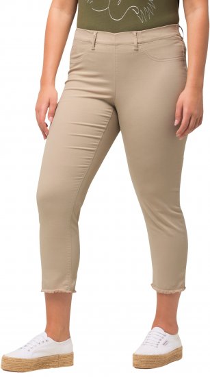 Ulla Popken Stretch Blend Bengaline Pants Dark Putty - Női Farmer & Nadrágok Nagy Méretekben – Plus Size - 