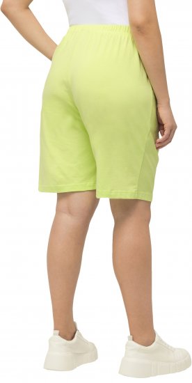 Ulla Popken Stretch Knit Bermuda Shorts Green - Női Farmer & Nadrágok Nagy Méretekben – Plus Size - 