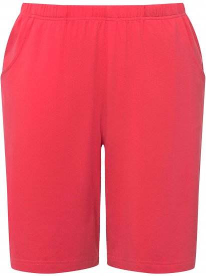 Ulla Popken Stretch Knit Bermuda Shorts Red - Női Farmer & Nadrágok Nagy Méretekben – Plus Size - 