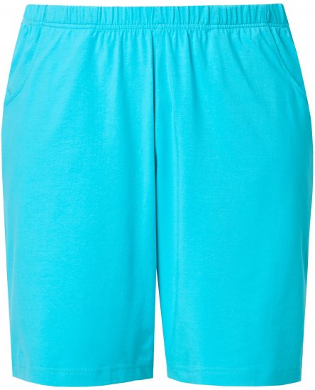 Ulla Popken Stretch Knit Bermuda Shorts Blue - Női Farmer & Nadrágok Nagy Méretekben – Plus Size - 