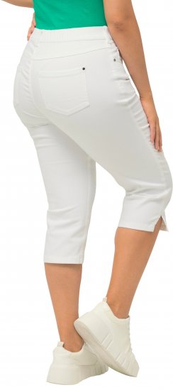 Ulla Popken Basic Capri Sarah Fit Jeans Snow White - Női Farmer & Nadrágok Nagy Méretekben – Plus Size - 