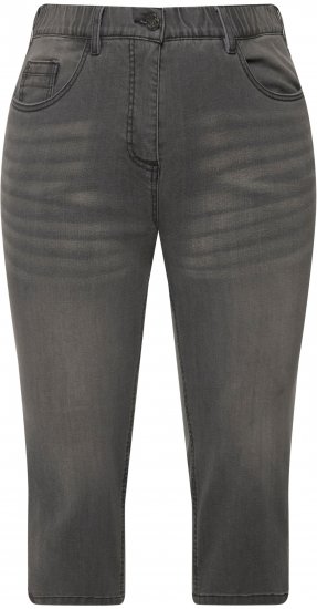 Ulla Popken Basic Capri Sarah Fit Jeans Gray - Női Farmer & Nadrágok Nagy Méretekben – Plus Size - 