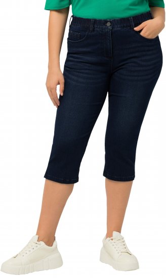 Ulla Popken Basic Capri Sarah Fit Jeans Denim Blue - Női Farmer & Nadrágok Nagy Méretekben – Plus Size - 
