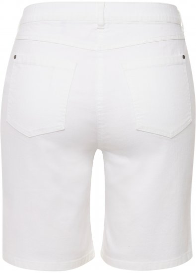 Ulla Popken Basic Denim Mandy Bermuda Shorts Snow White - Női Farmer & Nadrágok Nagy Méretekben – Plus Size - 