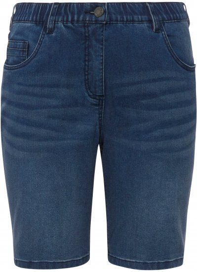 Ulla Popken Basic Denim Mandy Bermuda Shorts Light Blue Denim - Női Farmer & Nadrágok Nagy Méretekben – Plus Size - 