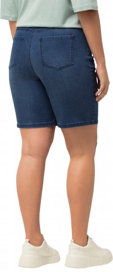 Ulla Popken Basic Denim Mandy Bermuda Shorts Light Blue Denim - Női Farmer & Nadrágok Nagy Méretekben – Plus Size - 