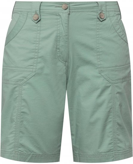 Ulla Popken Cargo Bermuda Shorts Light Moss Green - Női Farmer & Nadrágok Nagy Méretekben – Plus Size - 