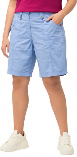 Ulla Popken Cargo Bermuda Shorts Cloud Blue - Női Farmer & Nadrágok Nagy Méretekben – Plus Size - 