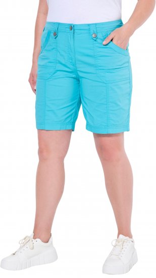 Ulla Popken Cargo Bermuda Shorts Blue - Női Farmer & Nadrágok Nagy Méretekben – Plus Size - 
