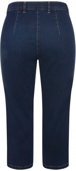 Ulla Popken Cropped Stretch Blend Mony Jeans Blue Denim - Női Farmer & Nadrágok Nagy Méretekben – Plus Size - 