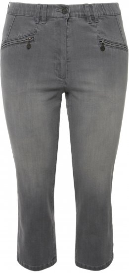 Ulla Popken Cropped Stretch Blend Mony Jeans Denim Blue - Női Farmer & Nadrágok Nagy Méretekben – Plus Size - 