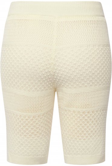 Ulla Popken Crochet Bermuda Layered Look Shorts White - Női Farmer & Nadrágok Nagy Méretekben – Plus Size - 