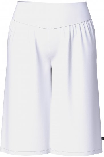 Ulla Popken Wide Leg Flared Bermuda Shorts White - Női Farmer & Nadrágok Nagy Méretekben – Plus Size - 