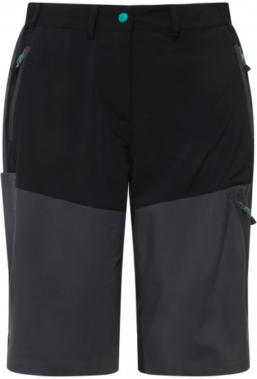 Ulla Popken Water Repellent Nordic Walking Shorts Black - Női Farmer & Nadrágok Nagy Méretekben – Plus Size - 