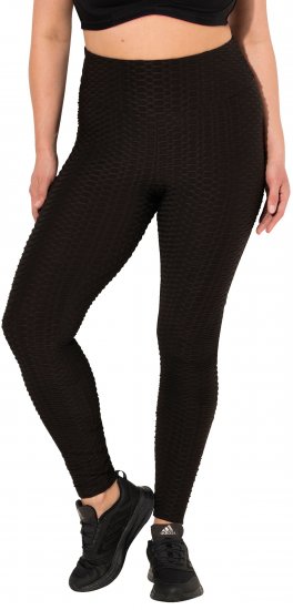 Ulla Popken Textured High Waisted Leggings Grey - Női Farmer & Nadrágok Nagy Méretekben – Plus Size - 