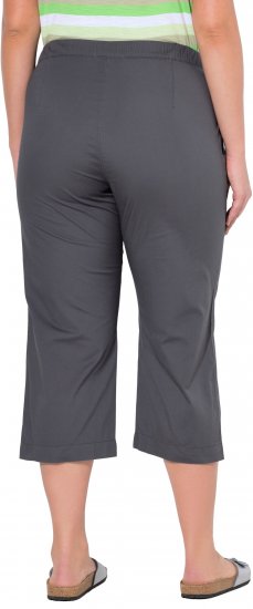 Ulla Popken Cropped Ruby Fit Pants Graphite Grey - Női Farmer & Nadrágok Nagy Méretekben – Plus Size - 