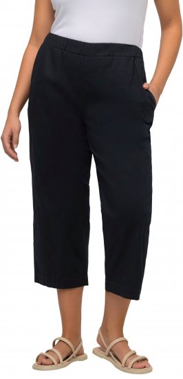Ulla Popken Cropped Ruby Fit Pants Navy - Női Farmer & Nadrágok Nagy Méretekben – Plus Size - 