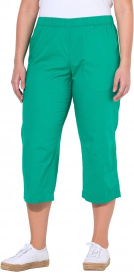 Ulla Popken Cropped Ruby Fit Pants Emerald Green - Női Farmer & Nadrágok Nagy Méretekben – Plus Size - 