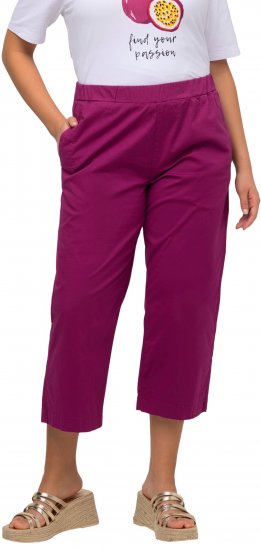 Ulla Popken Cropped Ruby Fit Pants Magnolia Red - Női Farmer & Nadrágok Nagy Méretekben – Plus Size - 