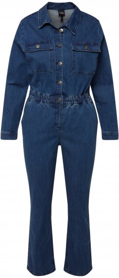 Ulla Popken Denim Boiler Suit Blue Denim - Női Farmer & Nadrágok Nagy Méretekben – Plus Size - 
