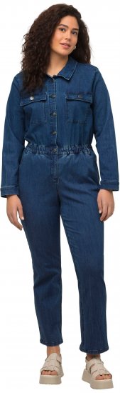 Ulla Popken Denim Boiler Suit Blue Denim - Női Farmer & Nadrágok Nagy Méretekben – Plus Size - 