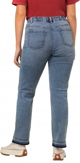 Ulla Popken Wide Leg Stretch Fit Mandy Jeans Light Blue Denim - Női Farmer & Nadrágok Nagy Méretekben – Plus Size - 