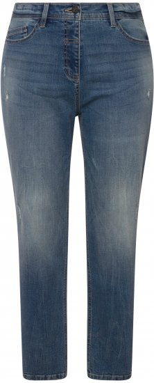 Ulla Popken Thermal Mom Jeans Blue Denim - Női Farmer & Nadrágok Nagy Méretekben – Plus Size - 