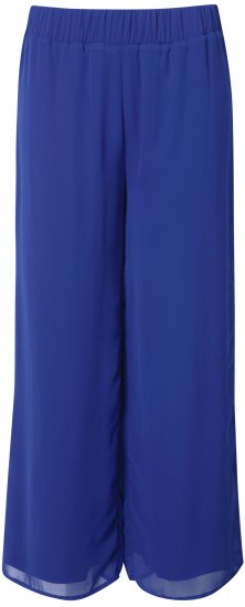 Ulla Popken Layered Chiffon Wide Leg Pants Blue - Női Farmer & Nadrágok Nagy Méretekben – Plus Size - 