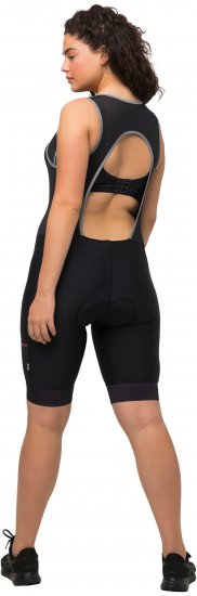 Ulla Popken Padded Cycling Zip Front Bodysuit Black - Női Farmer & Nadrágok Nagy Méretekben – Plus Size - 