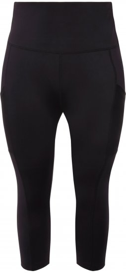 Ulla Popken Cropped High Waisted Leggings Black - Női Farmer & Nadrágok Nagy Méretekben – Plus Size - 
