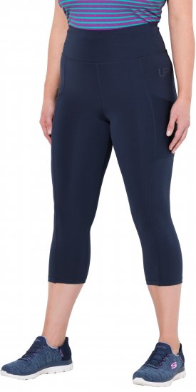 Ulla Popken Cropped High Waisted Leggings Navy - Női Farmer & Nadrágok Nagy Méretekben – Plus Size - 