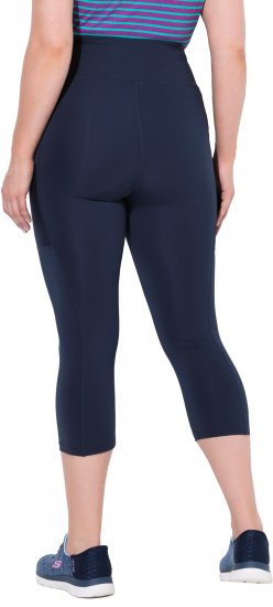 Ulla Popken Cropped High Waisted Leggings Navy - Női Farmer & Nadrágok Nagy Méretekben – Plus Size - 