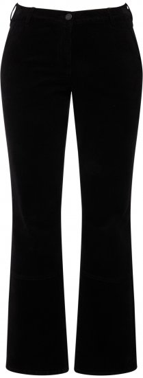 Ulla Popken Mandy Corduroy Pants Black - Női Farmer & Nadrágok Nagy Méretekben – Plus Size - 