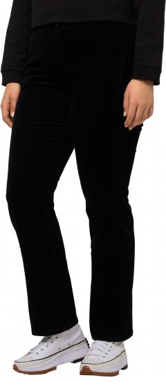 Ulla Popken Mandy Corduroy Pants Black - Női Farmer & Nadrágok Nagy Méretekben – Plus Size - 