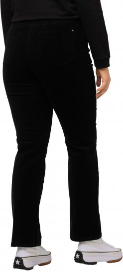 Ulla Popken Mandy Corduroy Pants Black - Női Farmer & Nadrágok Nagy Méretekben – Plus Size - 