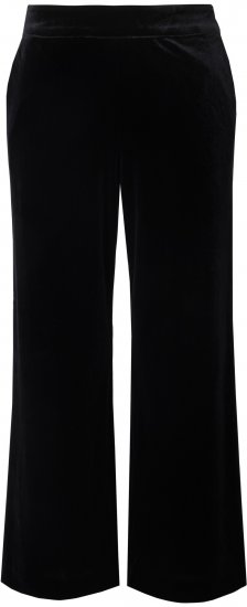 Ulla Popken Velvet Suit Pants Black - Női Farmer & Nadrágok Nagy Méretekben – Plus Size - 