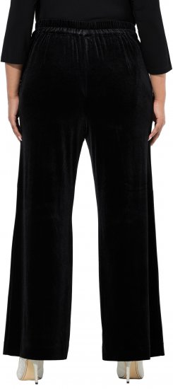 Ulla Popken Velvet Suit Pants Black - Női Farmer & Nadrágok Nagy Méretekben – Plus Size - 