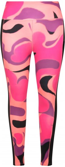 Ulla Popken Abstract Print Quick Dry Leggings Purple - Női Farmer & Nadrágok Nagy Méretekben – Plus Size - 