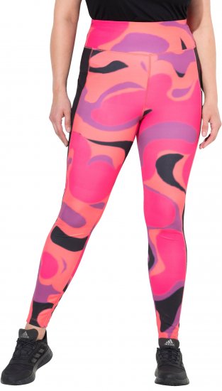 Ulla Popken Abstract Print Quick Dry Leggings Purple - Női Farmer & Nadrágok Nagy Méretekben – Plus Size - 