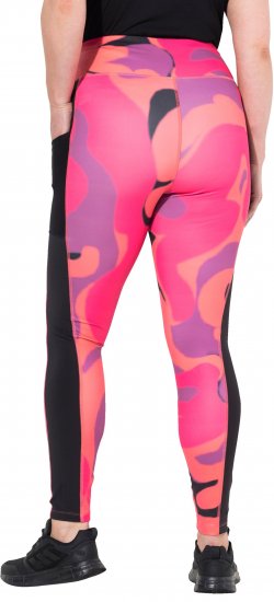 Ulla Popken Abstract Print Quick Dry Leggings Purple - Női Farmer & Nadrágok Nagy Méretekben – Plus Size - 