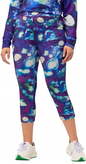Ulla Popken Neon Bubble Quick Dry Leggings Blue - Női Farmer & Nadrágok Nagy Méretekben – Plus Size - 