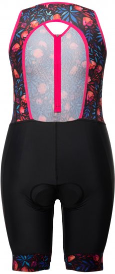Ulla Popken Functional Padded Zip Front Cycling Leotard Black - Női Farmer & Nadrágok Nagy Méretekben – Plus Size - 