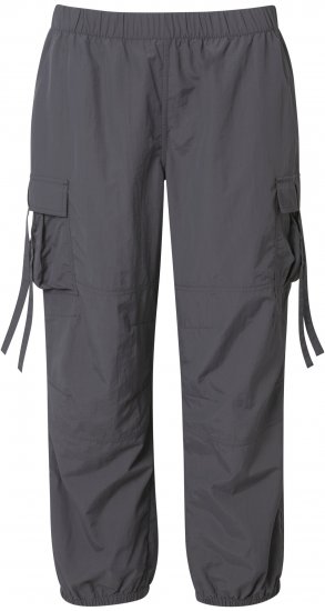 Ulla Popken Elastic Waist Cargo Pants Graphite Grey - Női Farmer & Nadrágok Nagy Méretekben – Plus Size - 