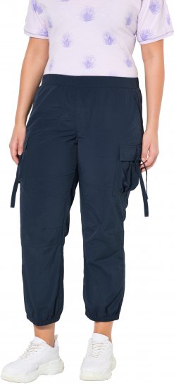 Ulla Popken Elastic Waist Cargo Pants Navy - Női Farmer & Nadrágok Nagy Méretekben – Plus Size - 
