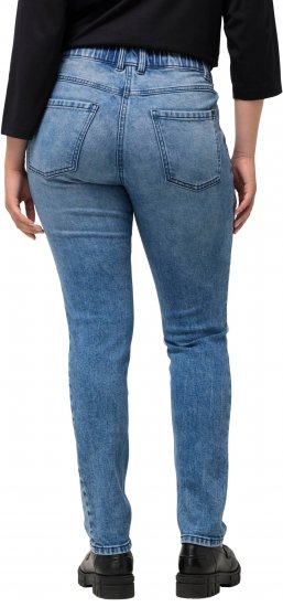 Ulla Popken Distressed Wash Jeans Blue - Női Farmer & Nadrágok Nagy Méretekben – Plus Size - 