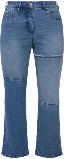 Ulla Popken Patchwork Jeans Blue - Női Farmer & Nadrágok Nagy Méretekben – Plus Size - 